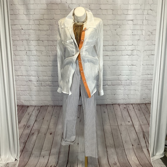 636. Amanda & Chelsea Stretch Linen Pants NWT Size 14  - Picture 4 of 7